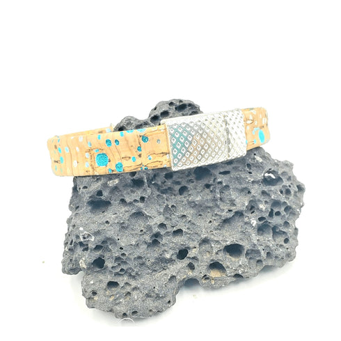 Rainbow Magnetic Cork Bracelet